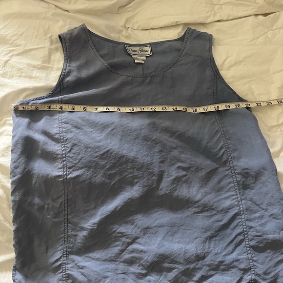 Vintage Diane Gilman 100% Silk Indigo Blue Blouse - Picture 5 of 7